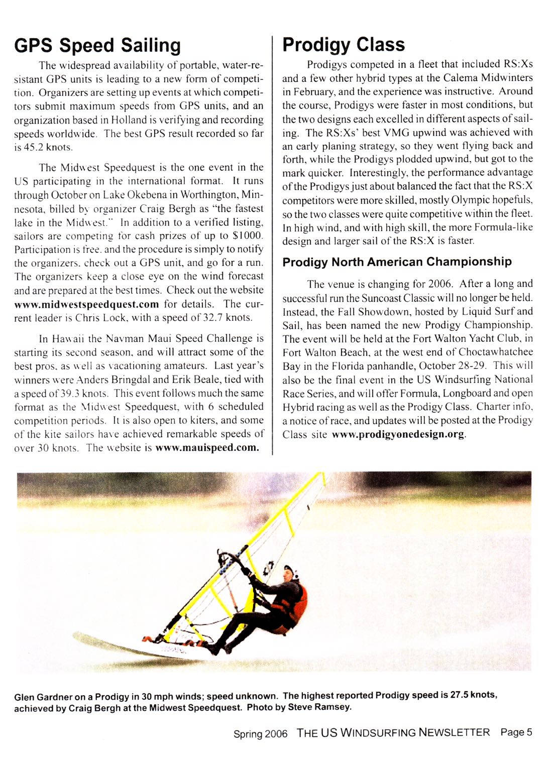 US WIndsurfing News Spring 2006 (page 5)